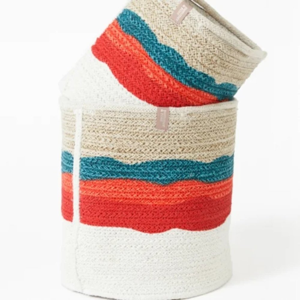 SUMMER & ROSE AVERY PAINTED STORAGE BASKETS
